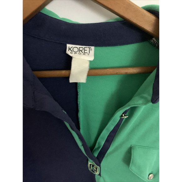 Koret sport L women’s color block vtg short sleeve polo shirt top - Picture 2 of 4